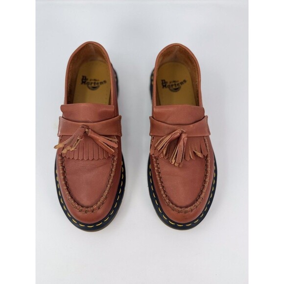 Dr. Martens Adrian Carrara Mens Shoes Brown Tasseled Slip On Penny Loafer US 7 M - Picture 2 of 9